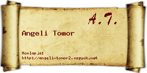 Angeli Tomor névjegykártya